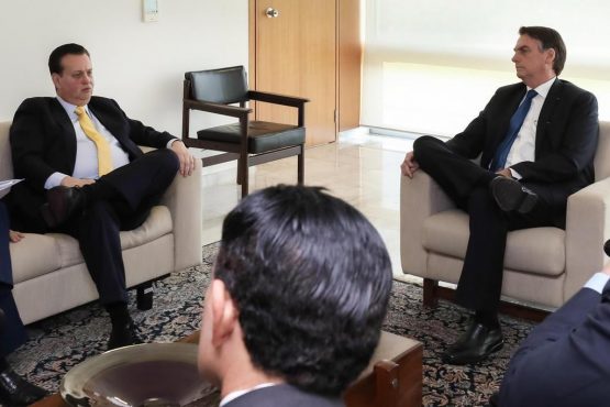 Presidente Jair Bolsonaro e o presidente do PSD, Gilberto Kassab.