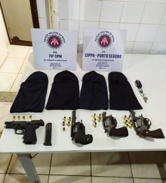 Armas em poder da quadrilha.