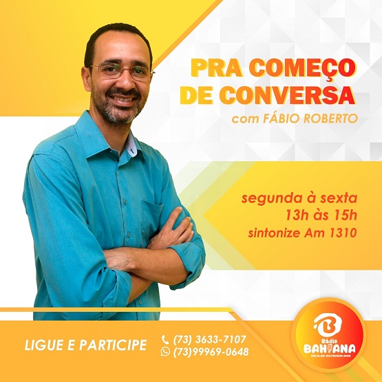 Fábio Roberto na Rádio Baiana AM.