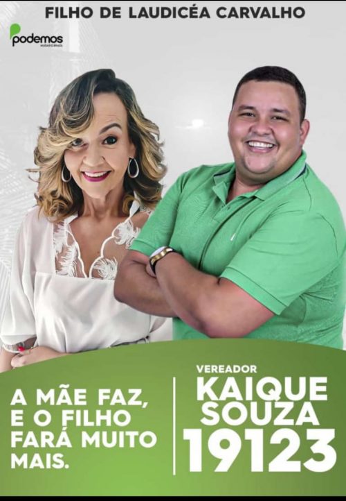 Laudicea e o filho, Kaique Souza.