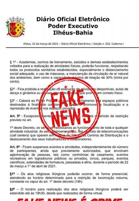 Fake News do decreto.