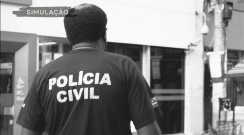 Polícia civil na TVI Band.