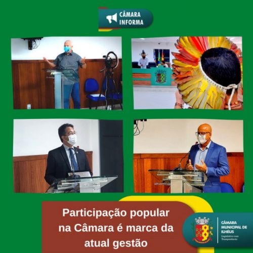 Gestão participativa na Câmara.