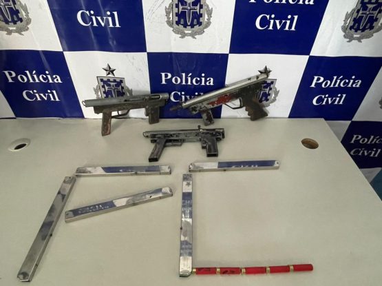 Armas apresentadas na PC.