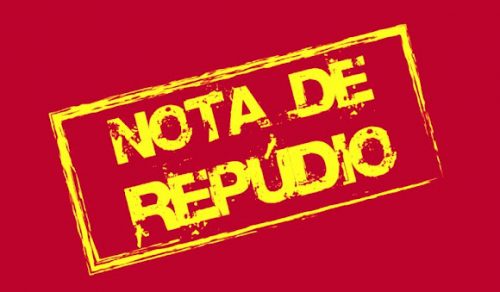 Repúdio contra PM.