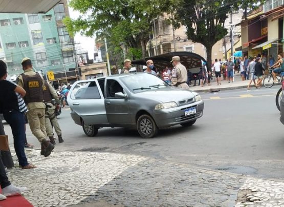 Operação no centro de Ilhéus. Foto: Ilhéus 24h.